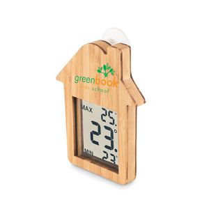HISA Eco-Friendly Bamboo Weather Station with Suction Cup