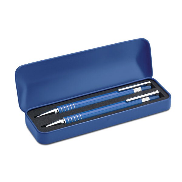 ALUCOLOR Set stylo bille étui métal - GiftRetail MO7323