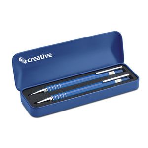 ALUCOLOR Set stylo bille étui métal - GiftRetail MO7323