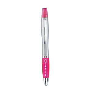 RIO DUO Silver Satin 2-in-1 Ball Pen and Highlighter Duo