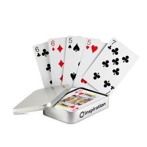AMIGO Cartes à jouer boîte étain