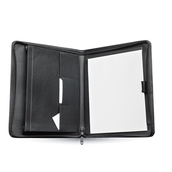 CONFERENCE Executive A4 Leather Conference Folder with Zipper - GiftRetail MO7597