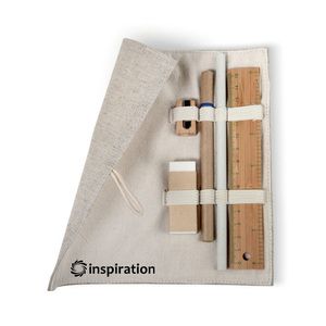 ECOSET Set d'écriture,pochette coton