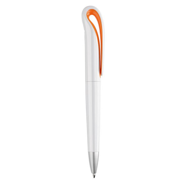 WHITESWAN Stylo à bille Twist en ABS - GiftRetail MO7793