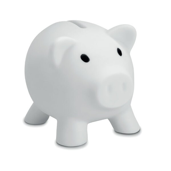 SOFTCO Tirelire Cochon Moderne en PVC avec Bouchon ABS - GiftRetail MO8132