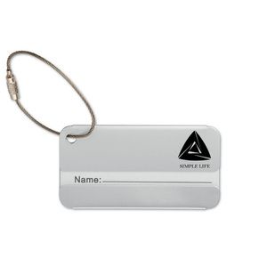 TAGGY Durable Aluminium Travel Luggage Tag 8x4cm