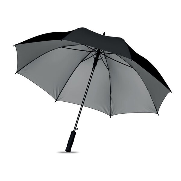SWANSEA+ 27 Inch Auto Open Silver Coated Umbrella - GiftRetail MO9093