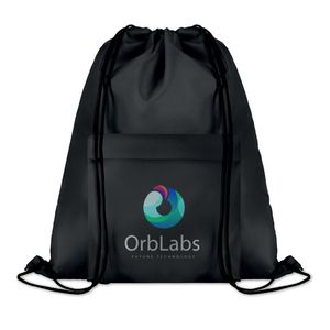 POCKET SHOOP Large 210D Polyester Drawstring Bag with Pocket
