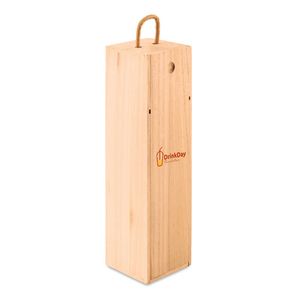 VINBOX Elegant Paulownia Wooden Wine Box with Cord Handle
