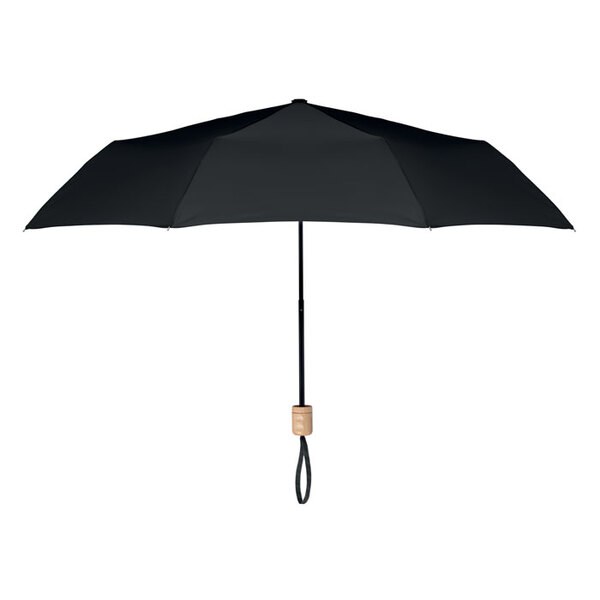 TRALEE Eco-Friendly 21 Inch Foldable Wooden Handle Umbrella - GiftRetail MO9604