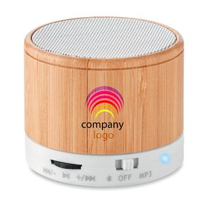 ROUND BAMBOO Haut-parleur sans fil bambou
