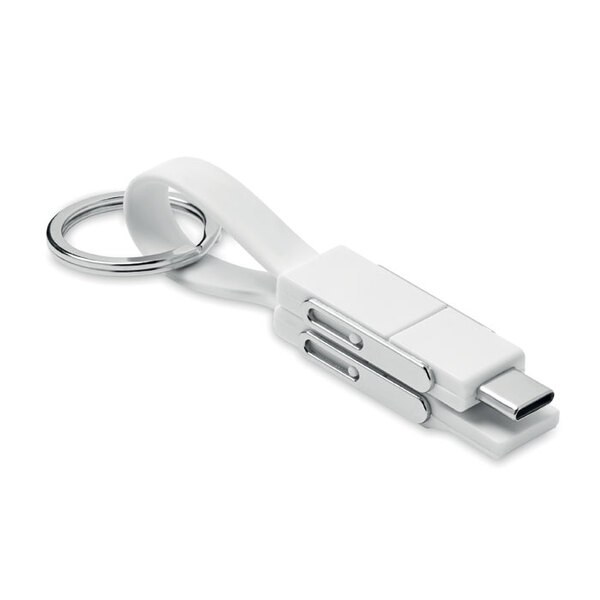 KEY C Porte-clés avec câble 4 en 1 - GiftRetail MO6820