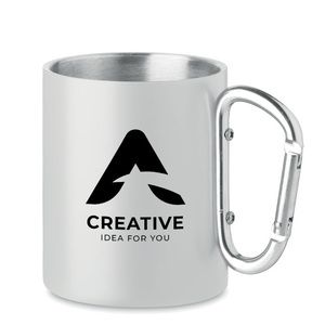 AROM Mug en métal anse mousqueton