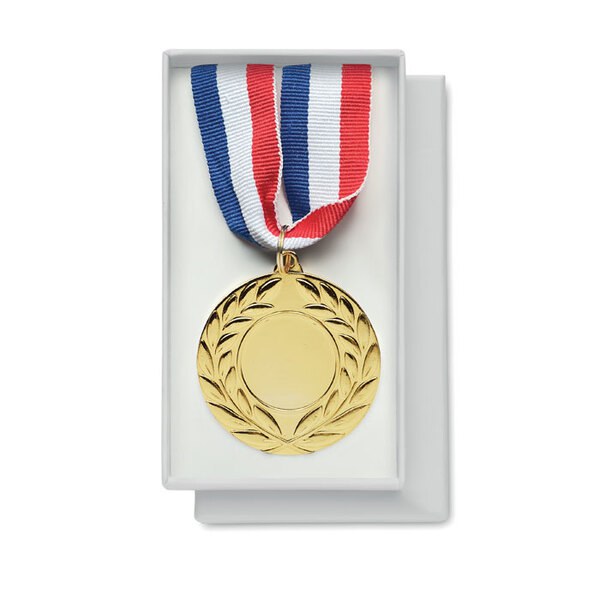 WINNER Iron Medal with Blue, White, Red Polyester Strap - GiftRetail MO2260
