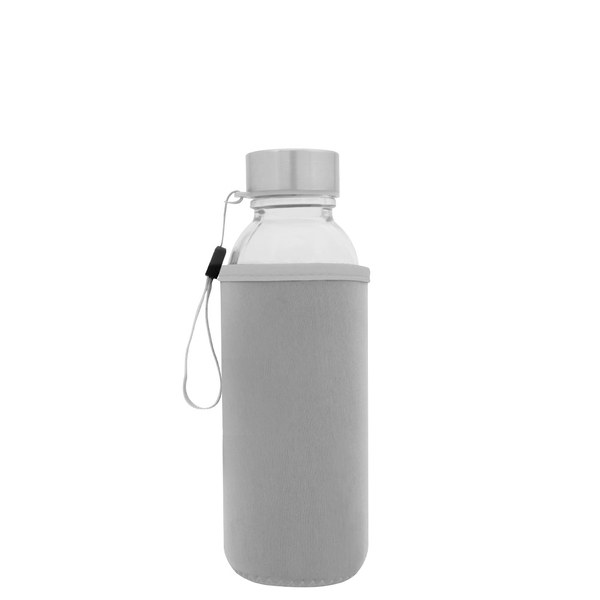 Goya 39528 - Bouteille en verre 420 ml avec couvercle en acier inoxydable et housse en néoprène JARABA