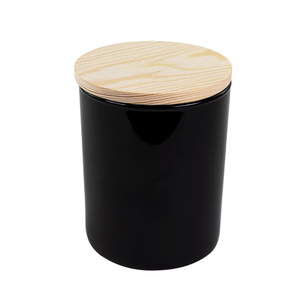 Goya 50704 - Bougie en Verre Peinte avec Couvercle Bambou LEVANTI