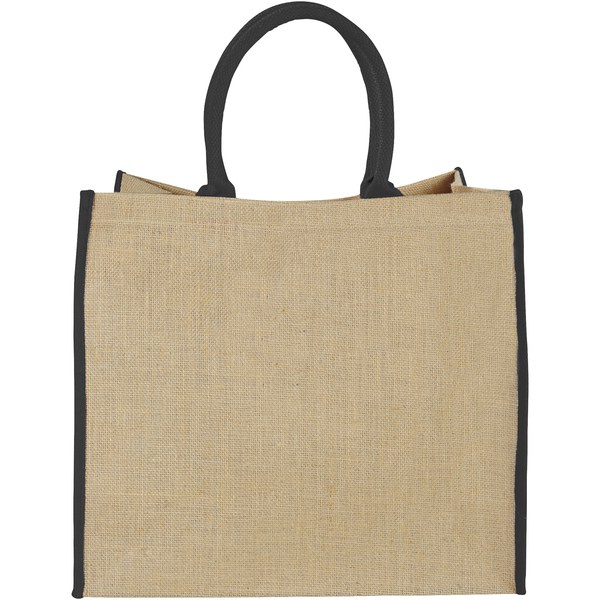 Harry coloured edge jute tote bag 25L - EgotierPro 120182