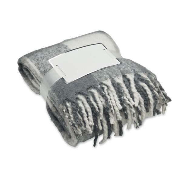 QUET Couverture en mohair à carreaux - GiftRetail MO2382