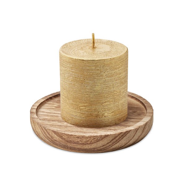 PENTAS Bougeoir rond avec bougie - GiftRetail MO6282