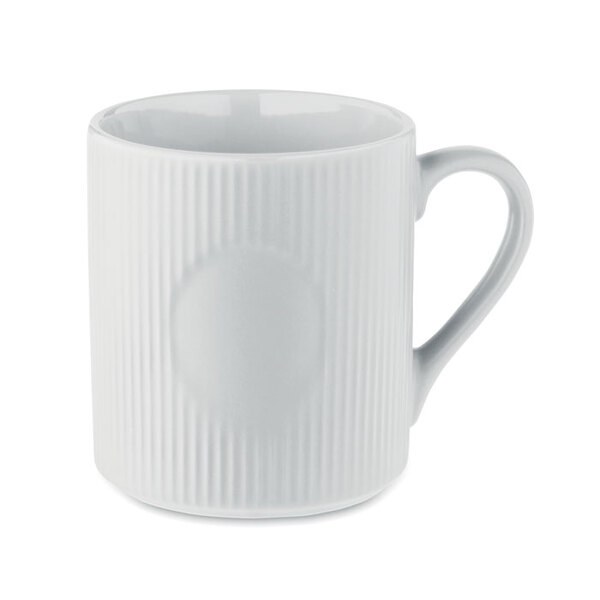 RIBMUG Tasse céramique striée 340 ml - GiftRetail MO2397