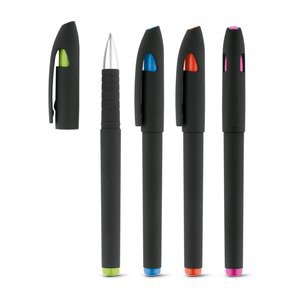 Soft touch ball pen with ABS cap and clip - Egotier 81148