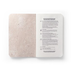 A6 notepad with flexible cover made from organic elephant matter (80%) - Egotier 93291