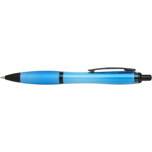 Stylo bille Nash en plastique recyclé avec garnitures noires (encre noire) - EgotierPro 106296