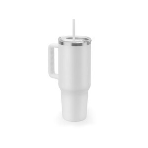 Large stainless steel travel cup (91% recycled) with vacuum insulated double wall and a matt finish 1300 mL - Egotier 94373