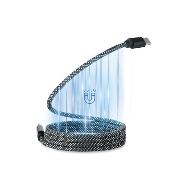 BRAID Câble magnétique en RPET - GiftRetail MO2778