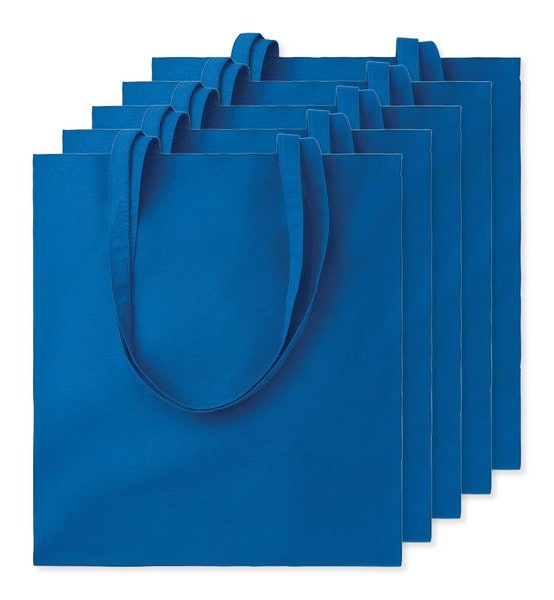 Pack de 5 GiftRetail MO9268 - COTTONEL COLOUR + Sac shopping coton 140gr/m²