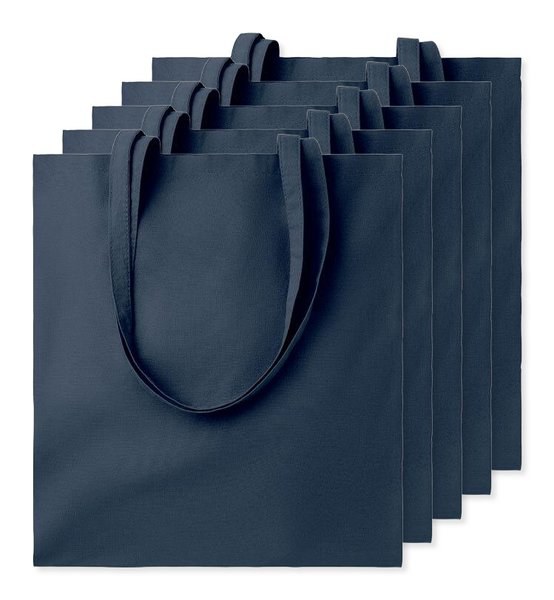 Pack de 5 GiftRetail MO9268 - COTTONEL COLOUR + Sac shopping coton 140gr/m²