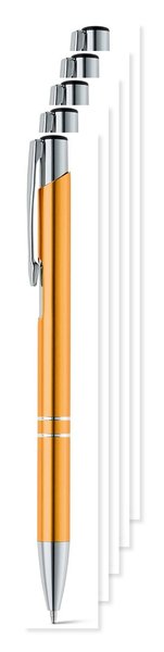 Pack de 5 Egotier 91311 - Stylo en aluminium avec clip