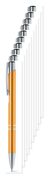 Pack de 10 Egotier 91311 - Stylo en aluminium avec clip