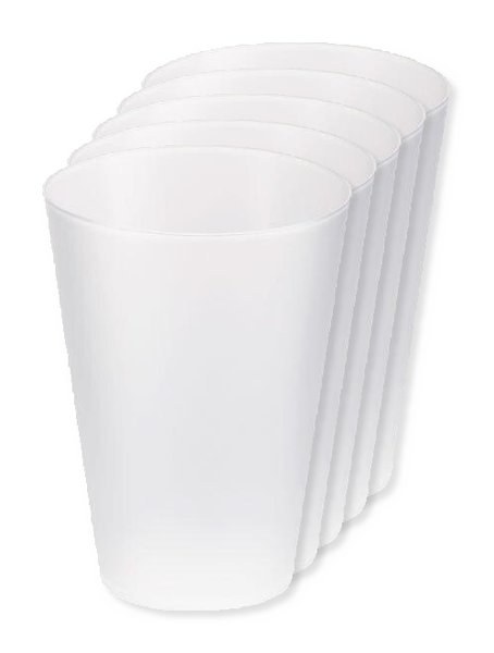 Pack de 5 GiftRetail MO6375 - FESTA LARGE Gobelet réutilisable 300ml
