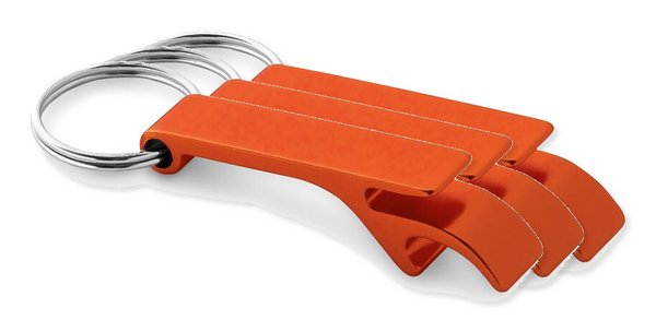 Pack de 3 Egotier 93151 - Porte-clés en aluminium avec ouvre-capsules
