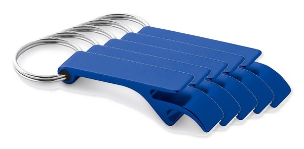 Pack de 50 Egotier 93151 - Porte-clés en aluminium avec ouvre-capsules