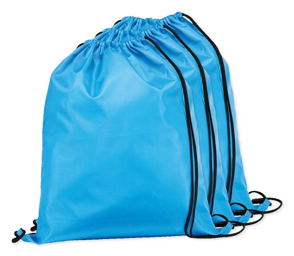 Pack de 3 Egotier 92910 - Sac à dos 210D avec cordons de serrage noirs