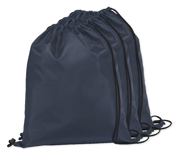 Pack de 3 Egotier 92910 - Sac à dos 210D avec cordons de serrage noirs