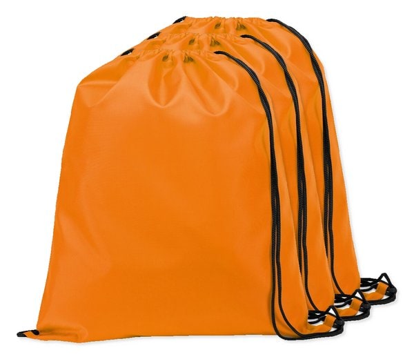 Pack de 3 Egotier 92910 - Sac à dos 210D avec cordons de serrage noirs