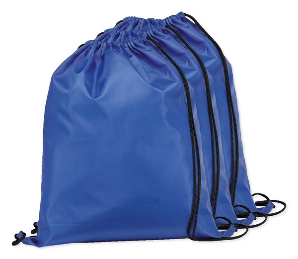 Pack de 3 Egotier 92910 - Sac à dos 210D avec cordons de serrage noirs