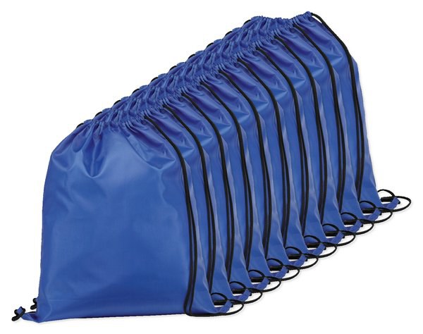 Pack de 10 Egotier 92910 - Sac à dos 210D avec cordons de serrage noirs