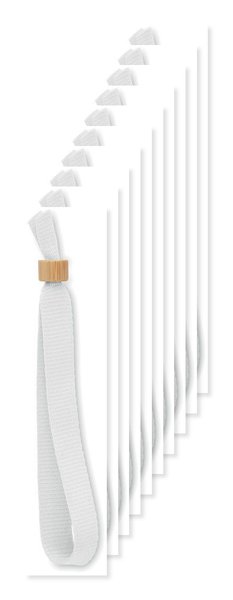 Pack de 10 GiftRetail MO6706 - FIESTA Bracelet en polyester RPET