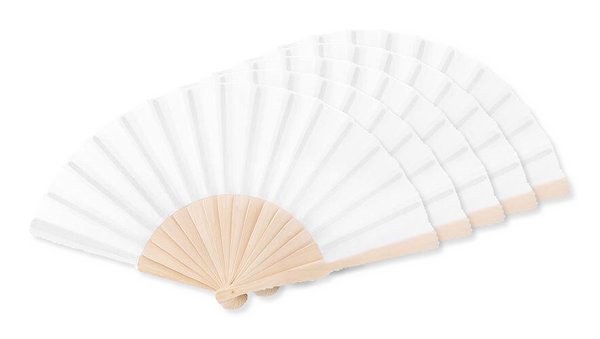Pack de 50 GiftRetail MO9532 - FANNY WOOD Eventail manuel
