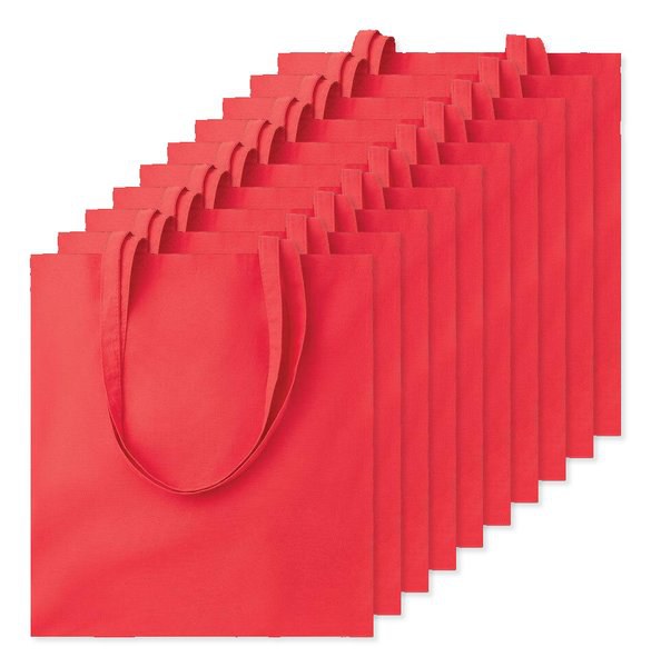 Pack de 100 GiftRetail MO9268 - COTTONEL COLOUR + Sac shopping coton 140gr/m²