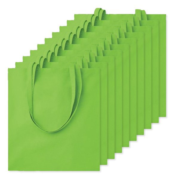 Pack de 100 GiftRetail MO9268 - COTTONEL COLOUR + Sac shopping coton 140gr/m²