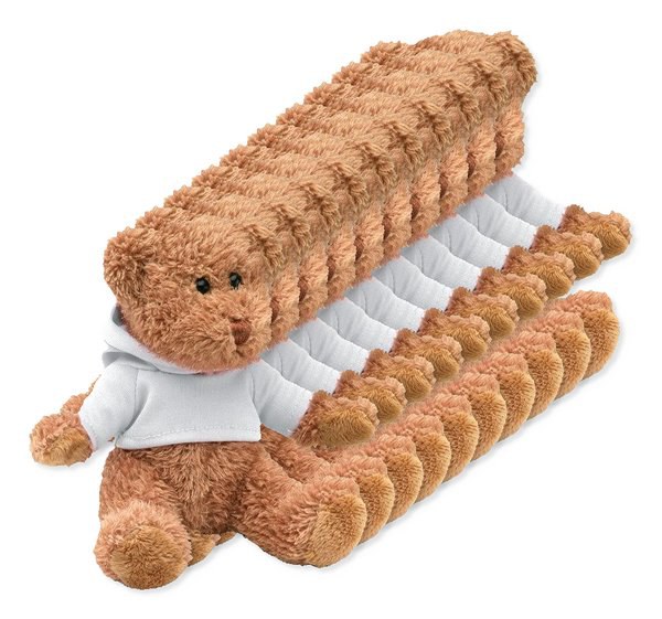 Pack de 100 GiftRetail MO7375 - JOHNNY Ours en peluche avec T-shirt
