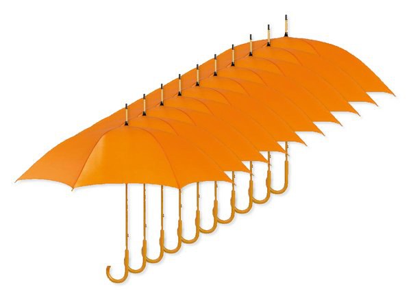 Pack de 10 GiftRetail KC5132 - CALA Parapluie avec poignée en bois