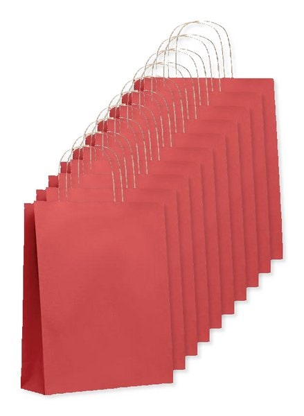 Pack of 10 GiftRetail MO6173 - PAPER TONE M Eco-Friendly Medium Recycled Gift Bag 90gsm