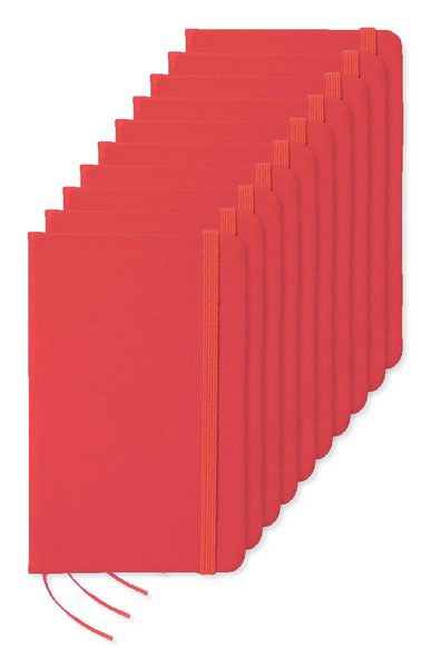 Pack de 10 GiftRetail MO1800 - NOTELUX Carnet A6 96 pages lignées