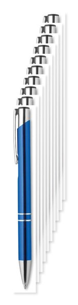 Pack de 10 GiftRetail MO8893 - BERN Stylo bouton poussoir